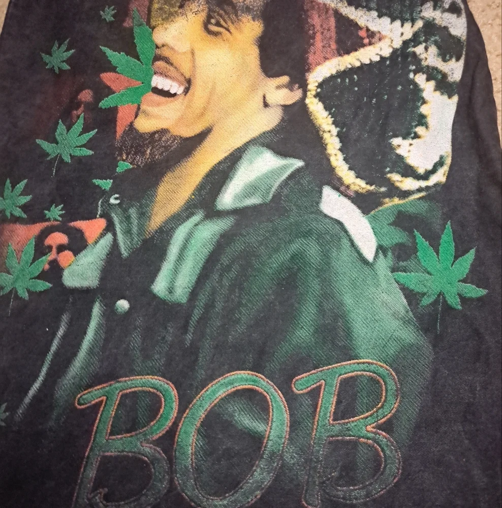 Bob Marley Hippie/ Reggae Black Drawstring Bag